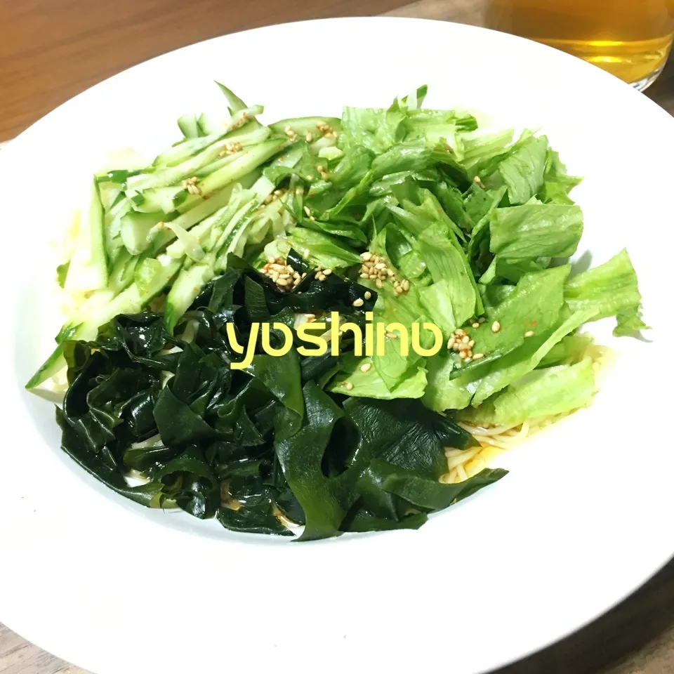 【糖質ゼロ麺】ワカメと野菜たっぷり冷麺|ヨチパンさん