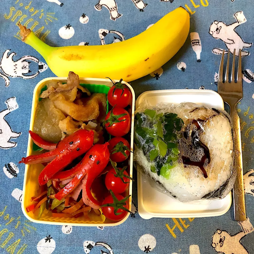 今日のお仕事お弁当🍱
手抜き💦タコさん弁当😋|RU.Farmさん