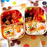 Snapdishの料理写真:愛する娘達のお弁当🍱🍙|sakikoさん