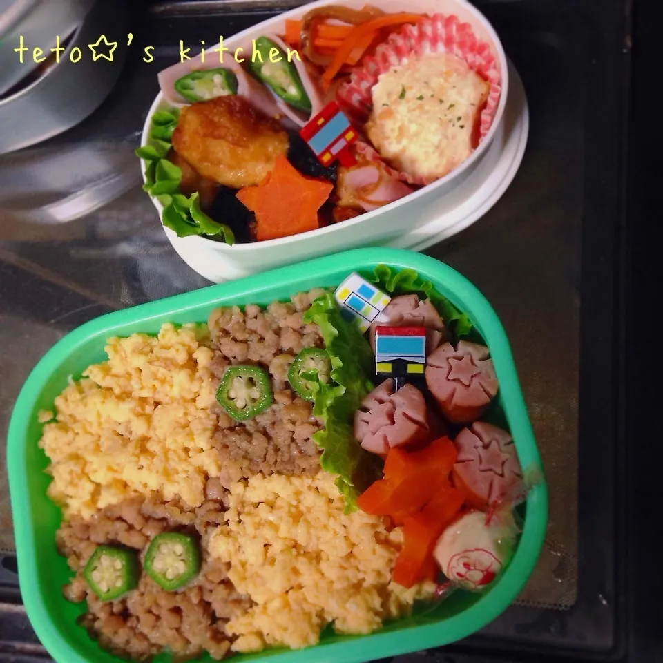 小3男子☆そぼろごはん弁当|みぃ☆さん