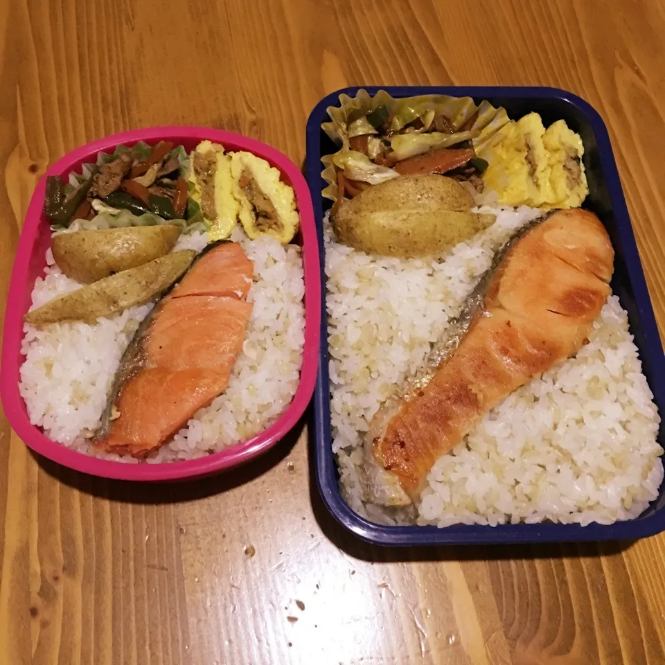 Snapdishの料理写真:高2娘&中2息子弁当♡|☆サトリン☆さん