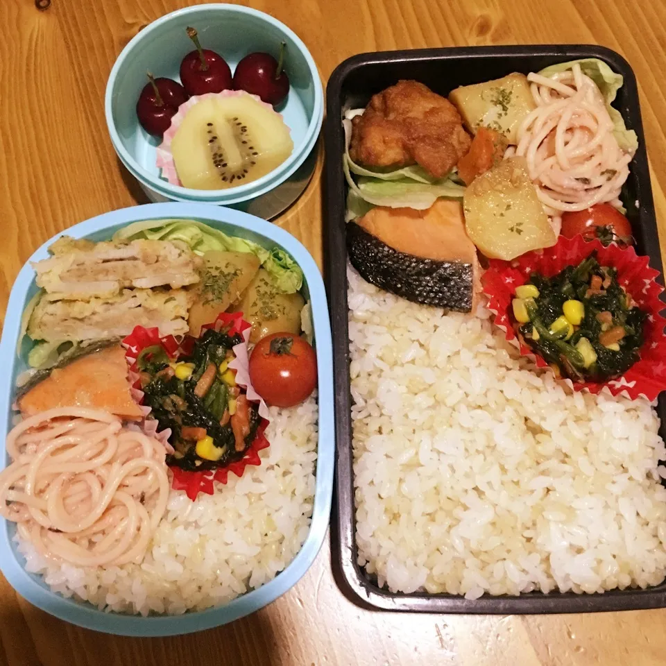 Snapdishの料理写真:高2娘&中2息子弁当♡|☆サトリン☆さん