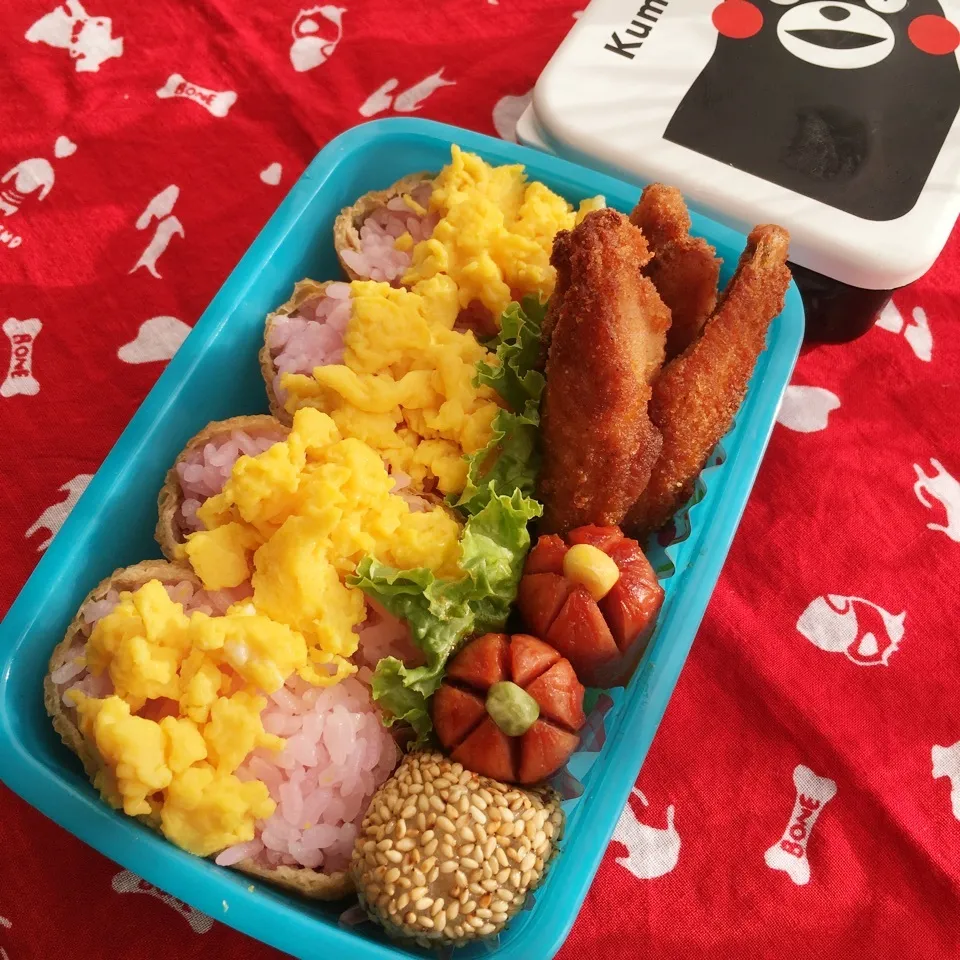 高校総体・県大会2日目 高3女子 ，お稲荷さん弁当|あこみさん