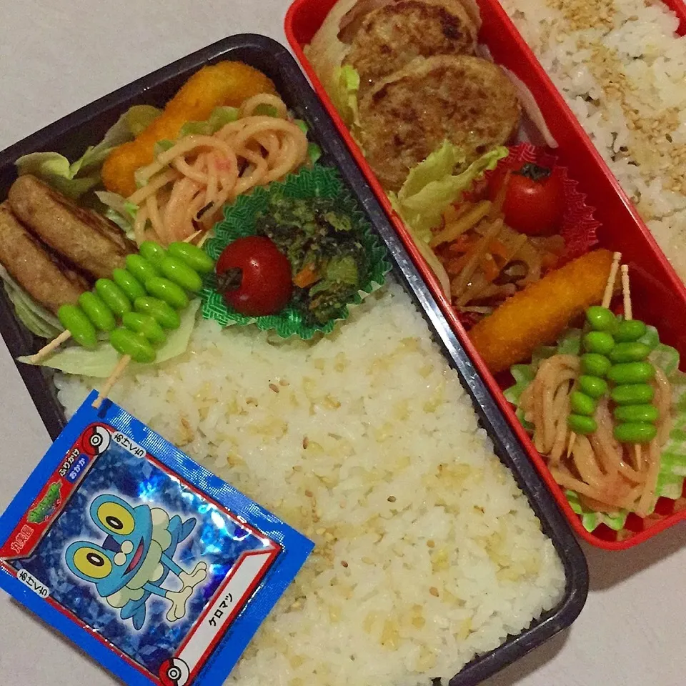 Snapdishの料理写真:中1息子 高1娘弁当(o^^o)|☆サトリン☆さん