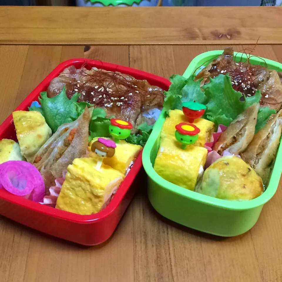 Snapdishの料理写真:高校&大学2年女子お弁当♪|あこみさん