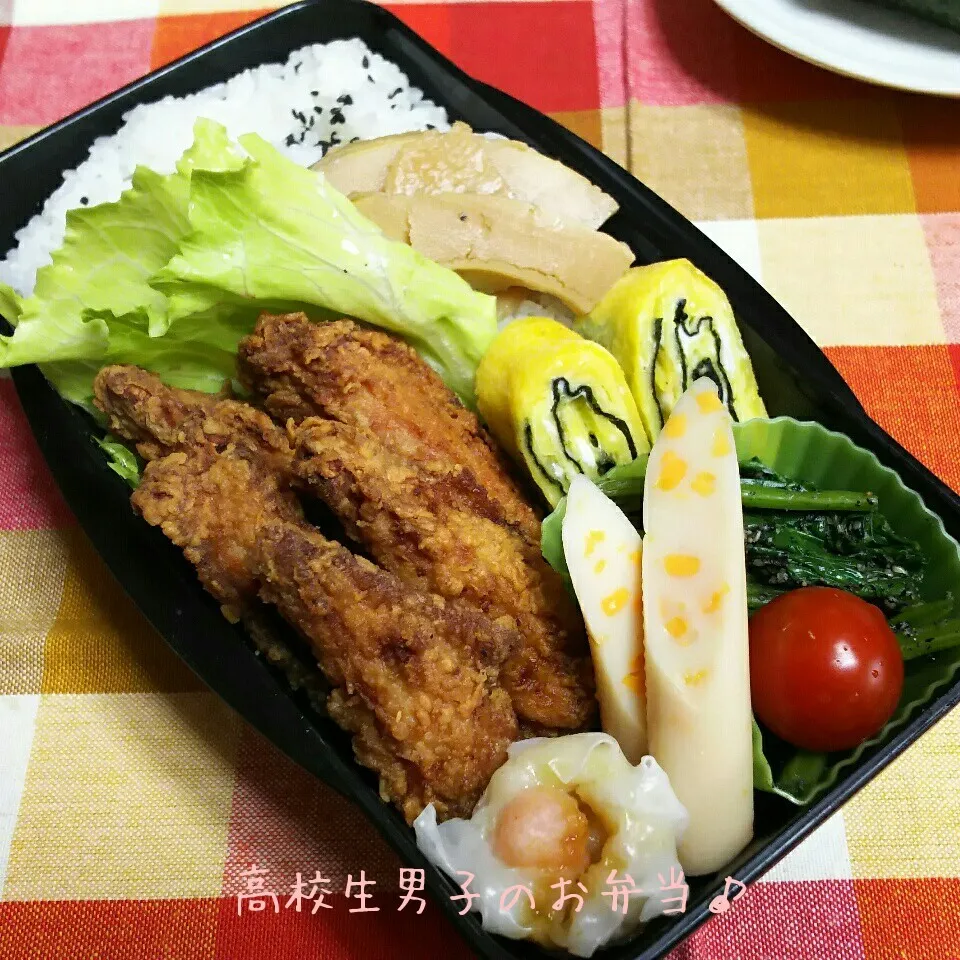 鶏手羽中唐揚げ弁当♪|ちびたまさん