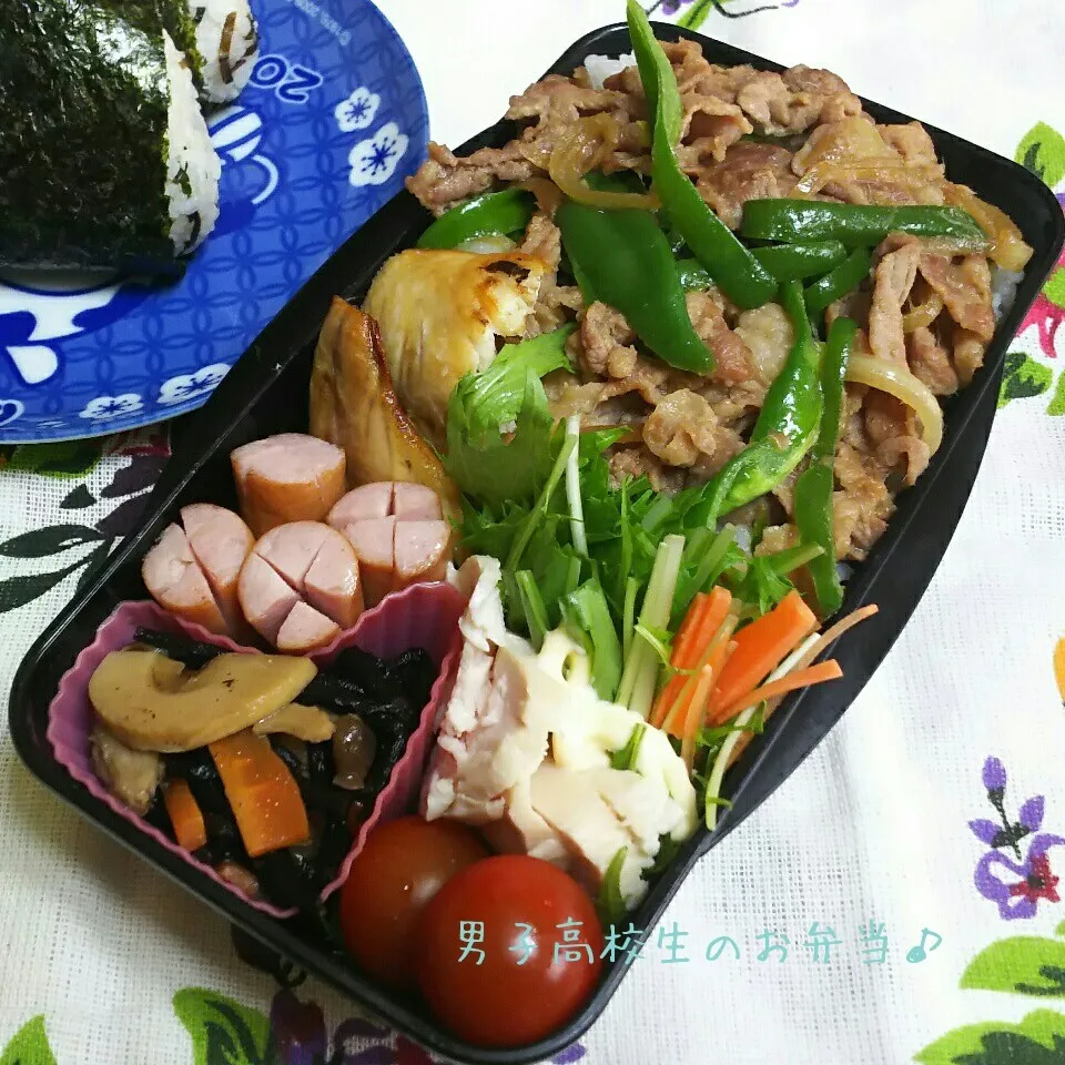 生姜焼き丼弁当♪|ちびたまさん