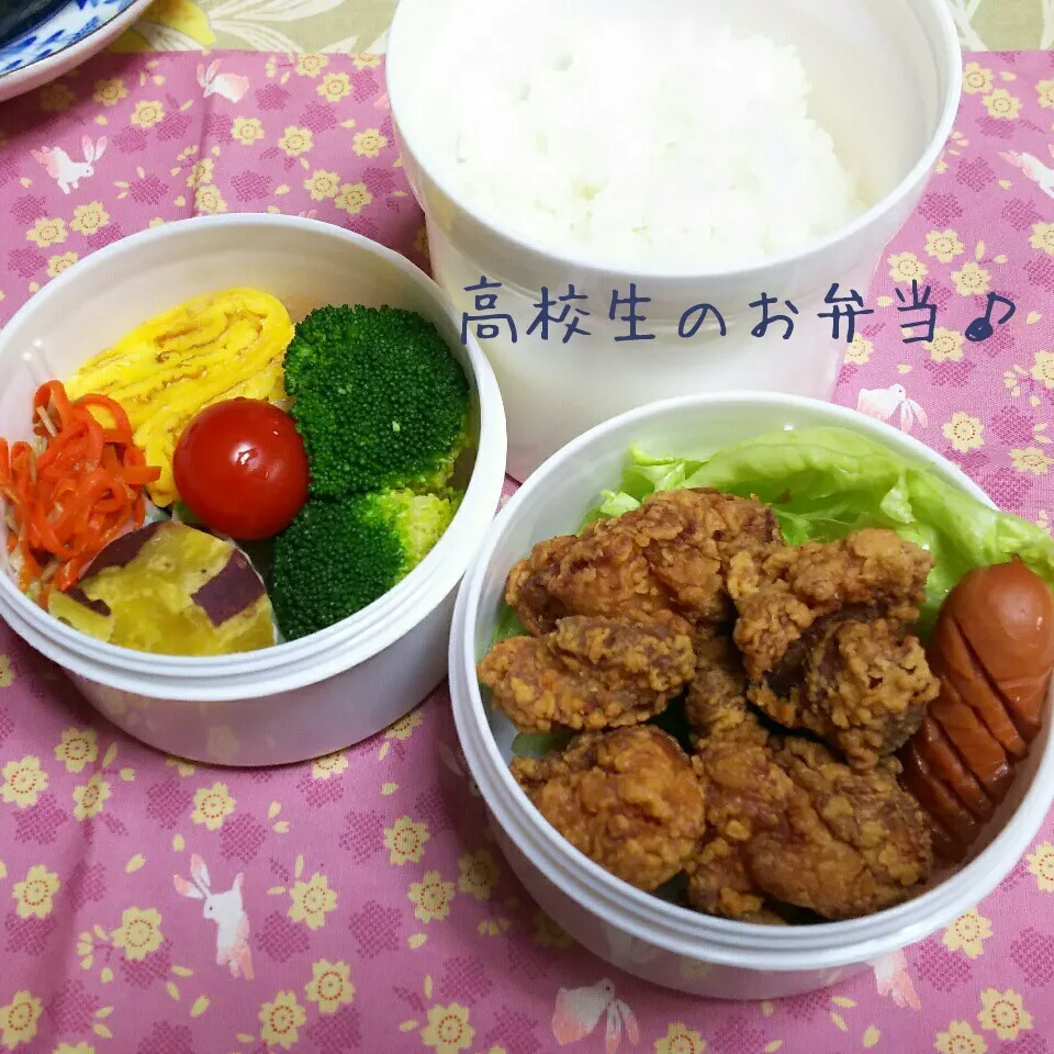 鶏唐揚げ弁当♪|ちびたまさん