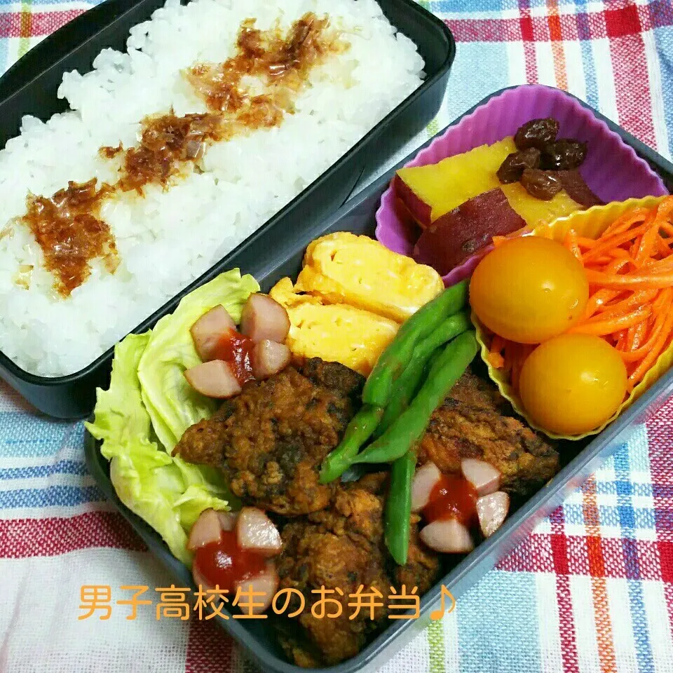 鳥唐揚げ弁当♪|ちびたまさん