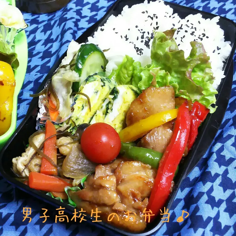 鶏照り焼き弁当♪|ちびたまさん