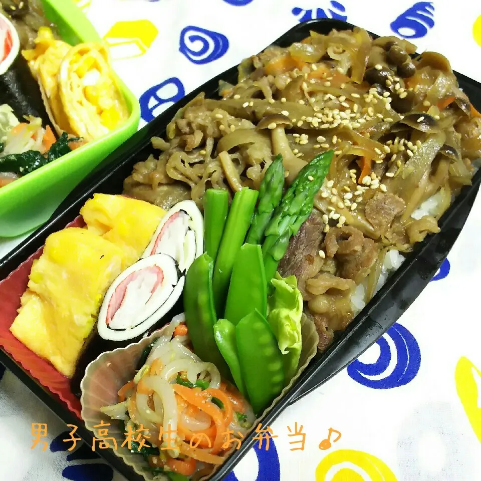 Snapdishの料理写真:牛丼風弁当♪|ちびたまさん