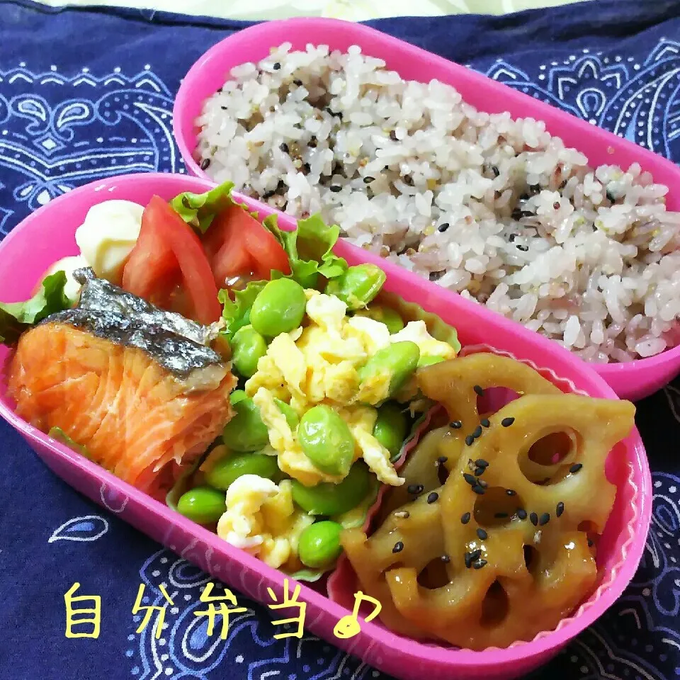 鮭弁当♪|ちびたまさん