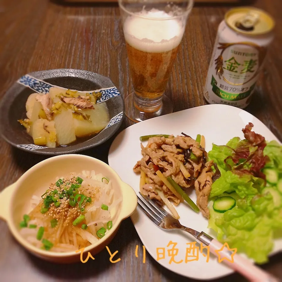 Snapdishの料理写真:ひとりで晩酌♪|さくらんさん