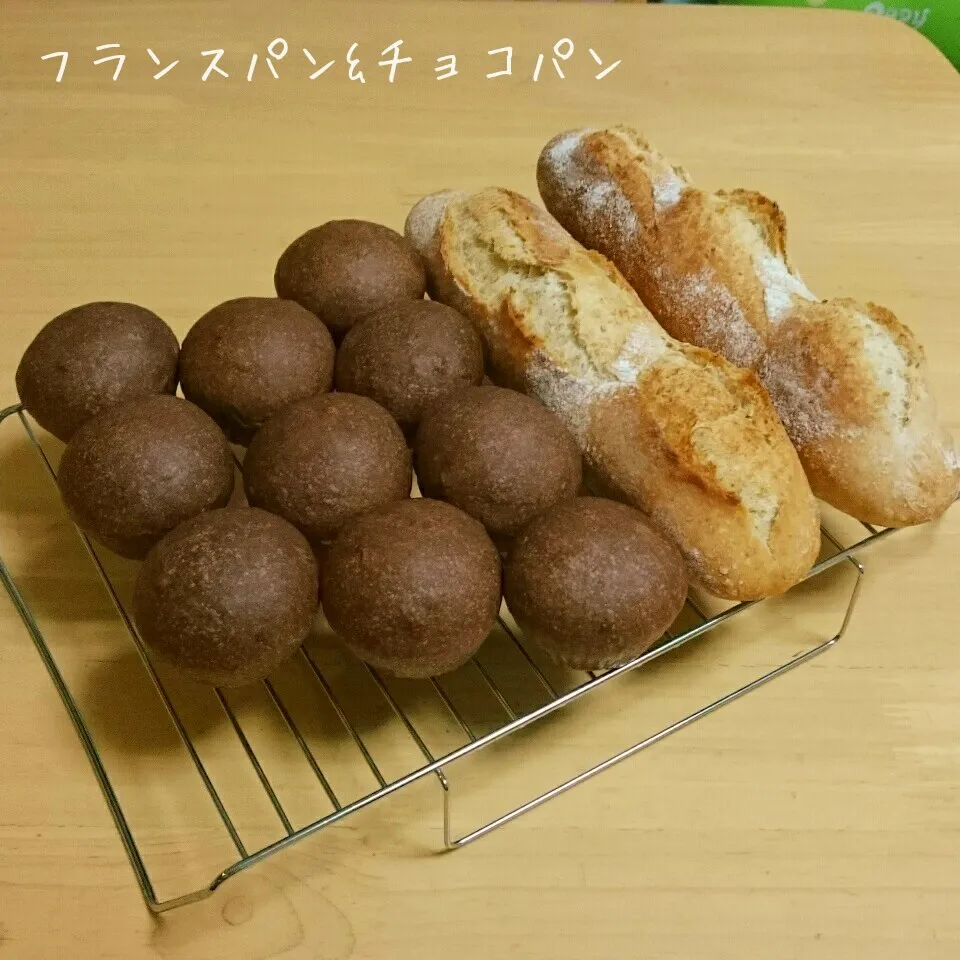 フランスパン&チョコパン|こむぎさん