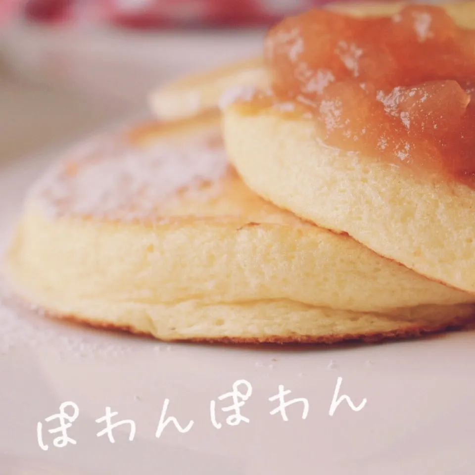 幸せになっちゃう♡ふわっふわスフレパンケーキ🥞|ぽわんぽわんさん