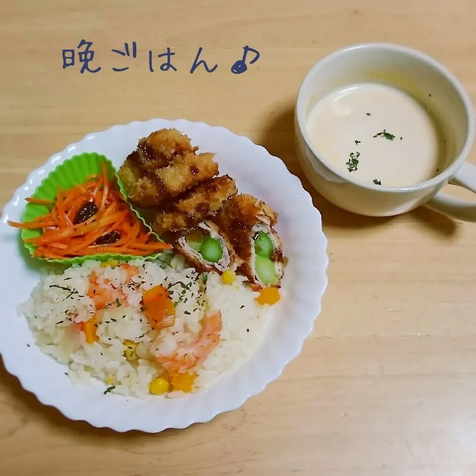 今日の晩ごはん|こむぎさん