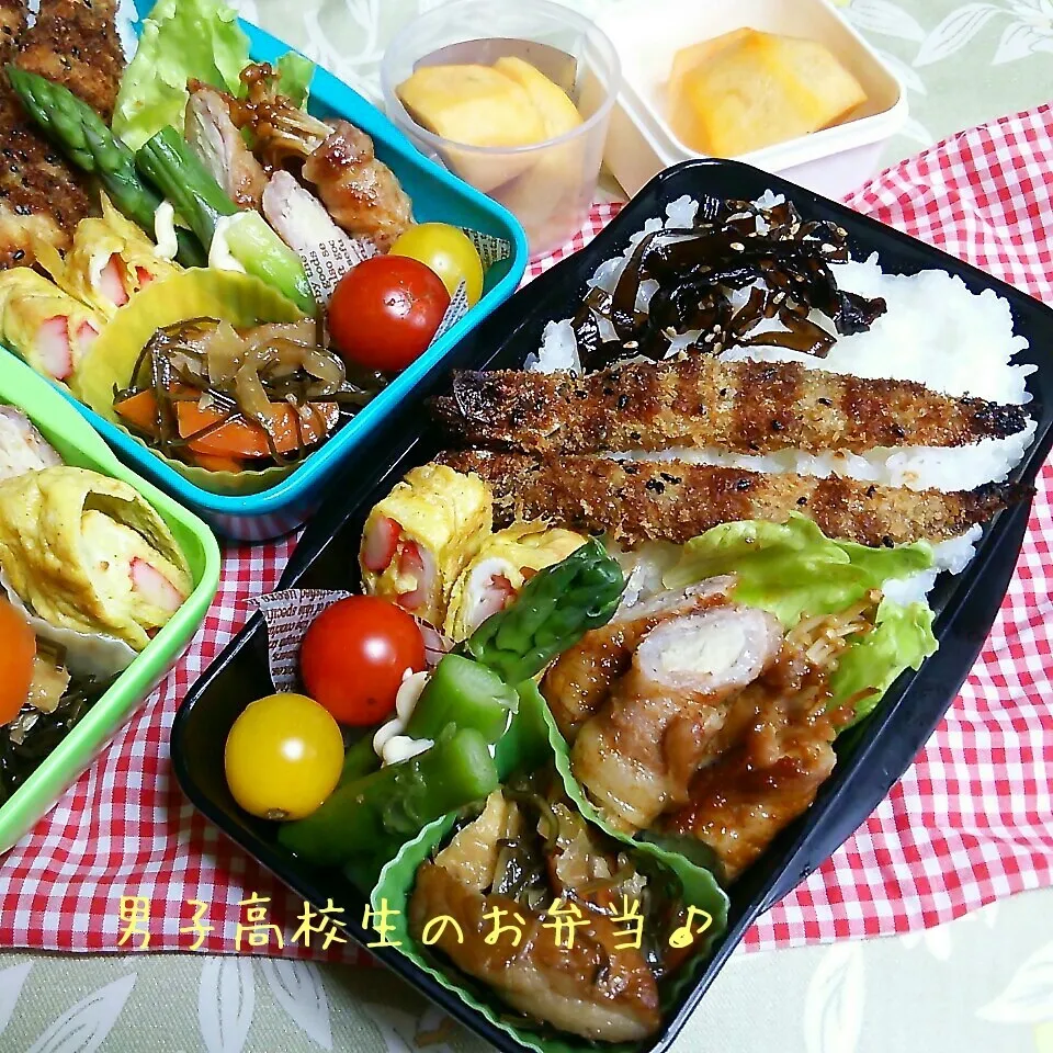 肉巻き&ししゃもフライ弁当♪|ちびたまさん