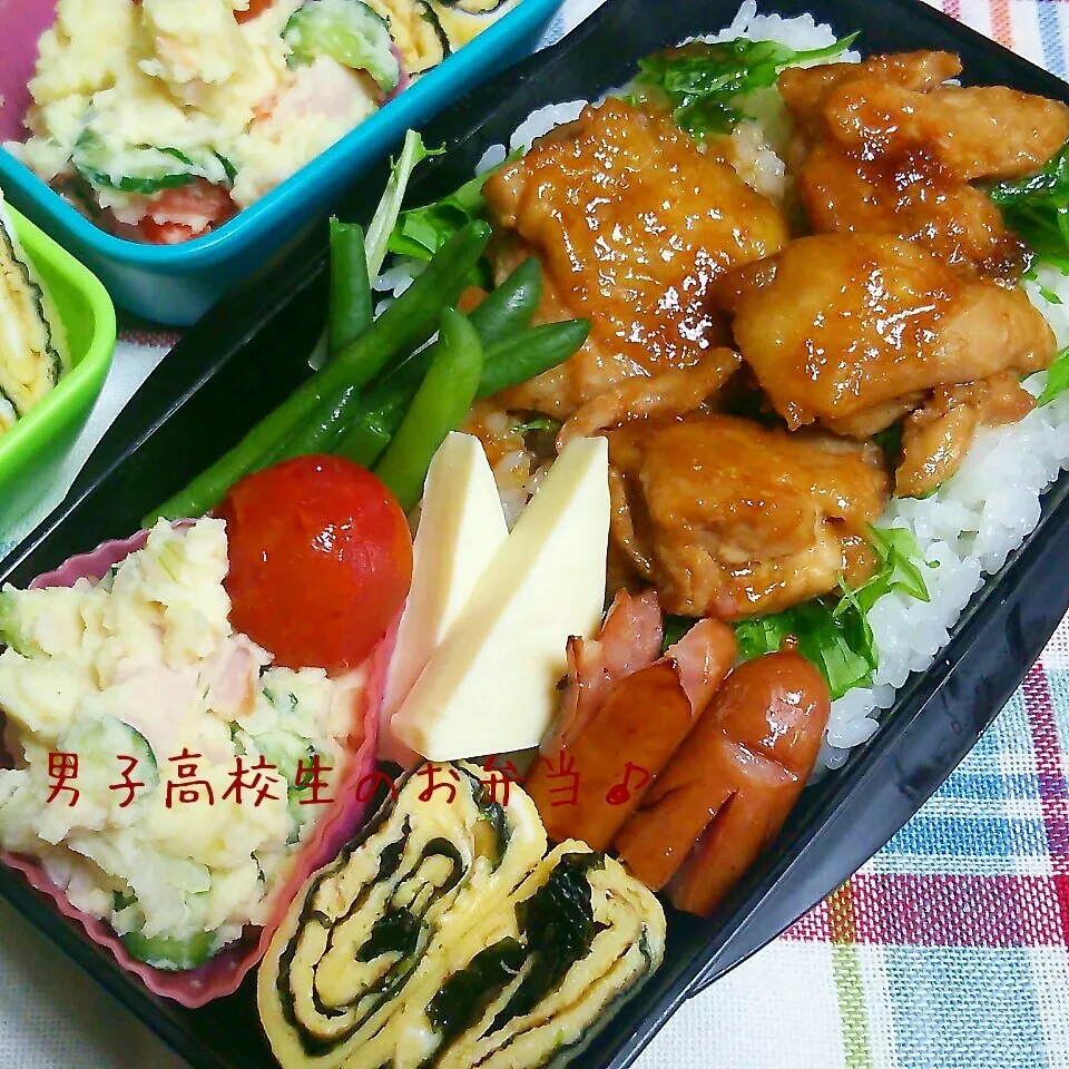 鶏チャーシュー丼弁当♪|ちびたまさん