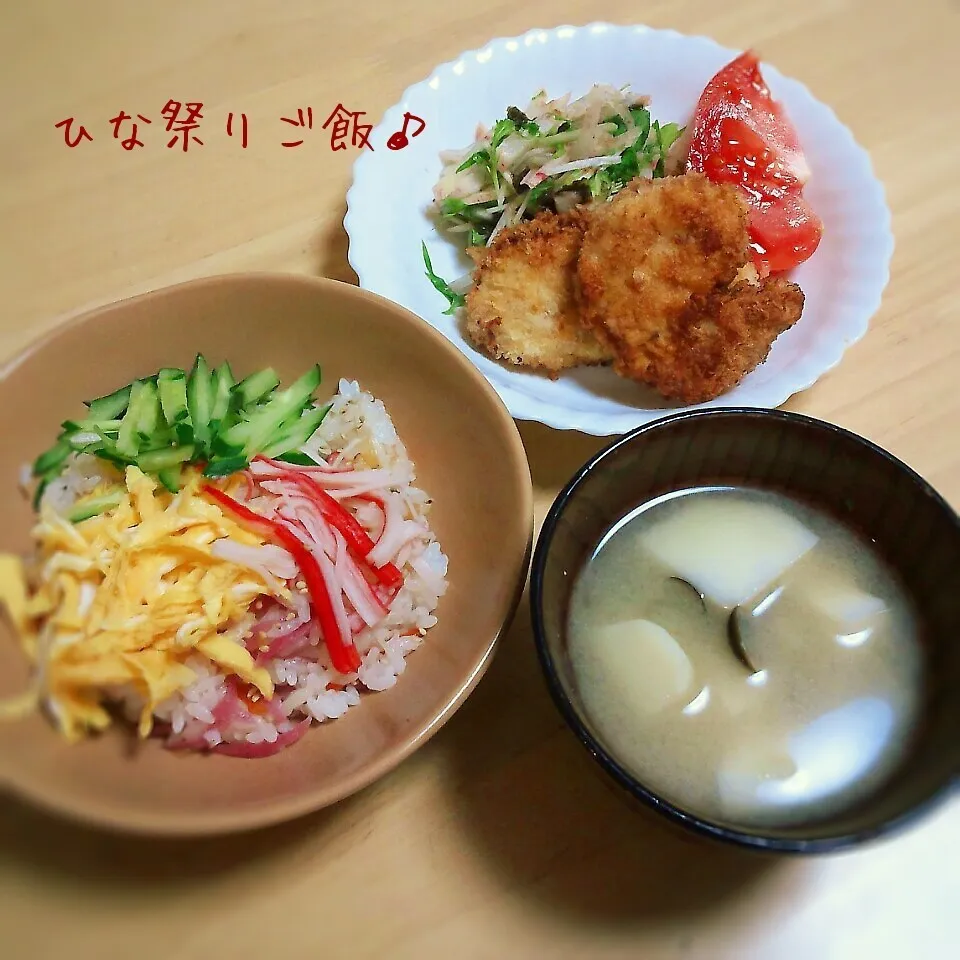 ひな祭りご飯♪|こむぎさん