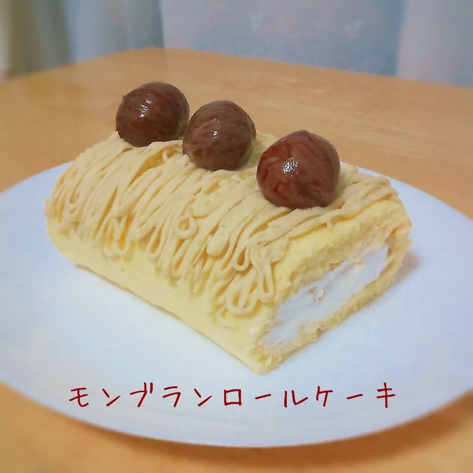 モンブランロールケーキ|こむぎさん