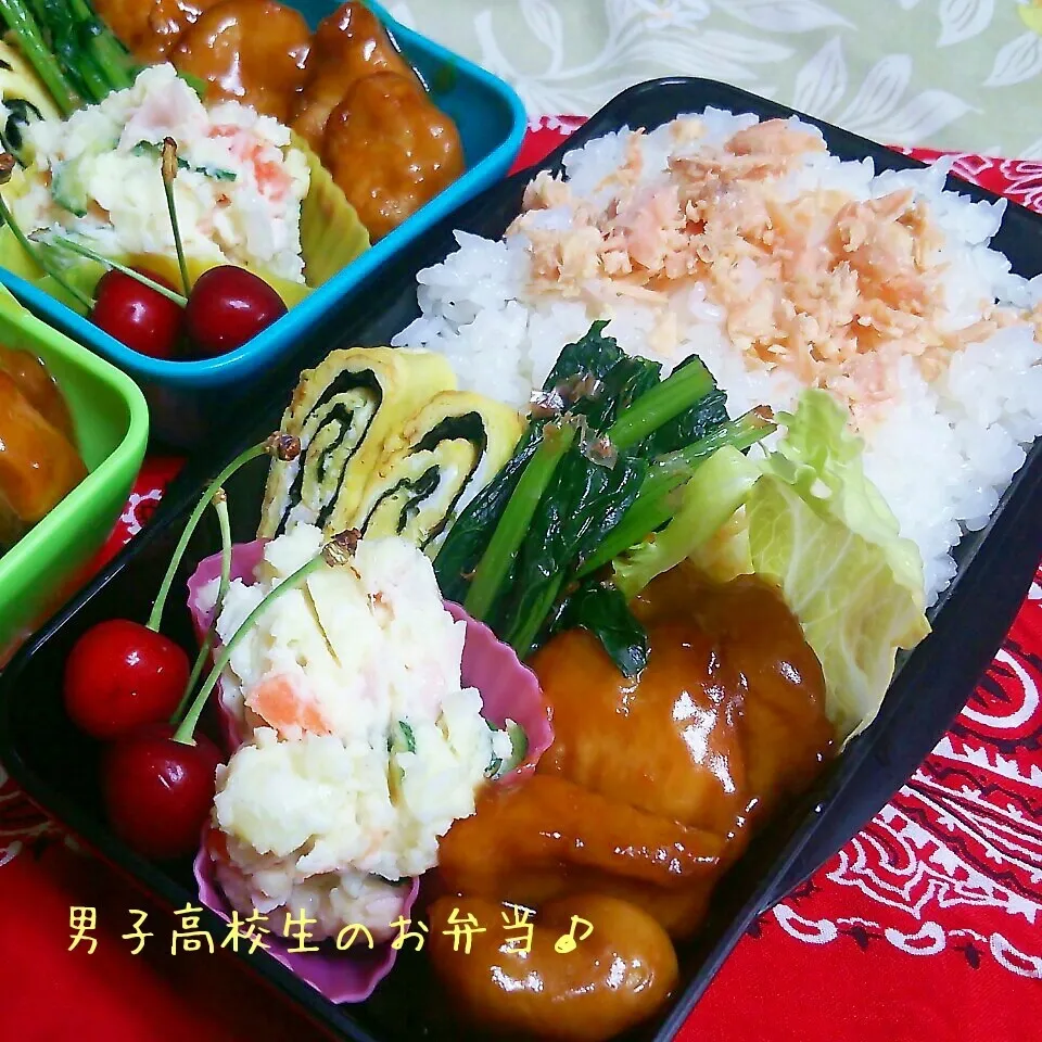 Snapdishの料理写真:オレンジチキン弁当♪|ちびたまさん