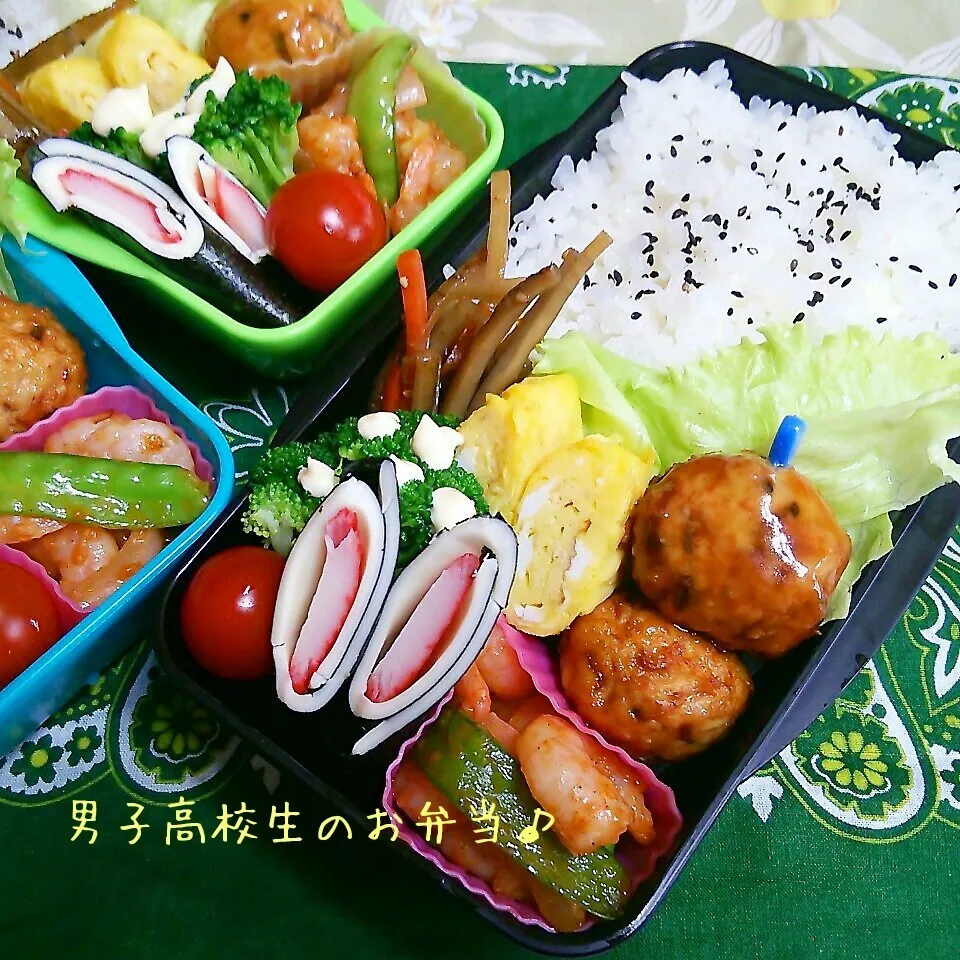 エビマヨ＆ミートボール弁当♪|ちびたまさん