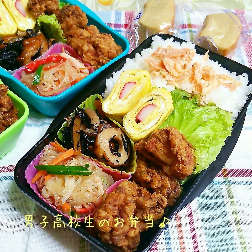 鳥唐揚げ弁当♪|ちびたまさん