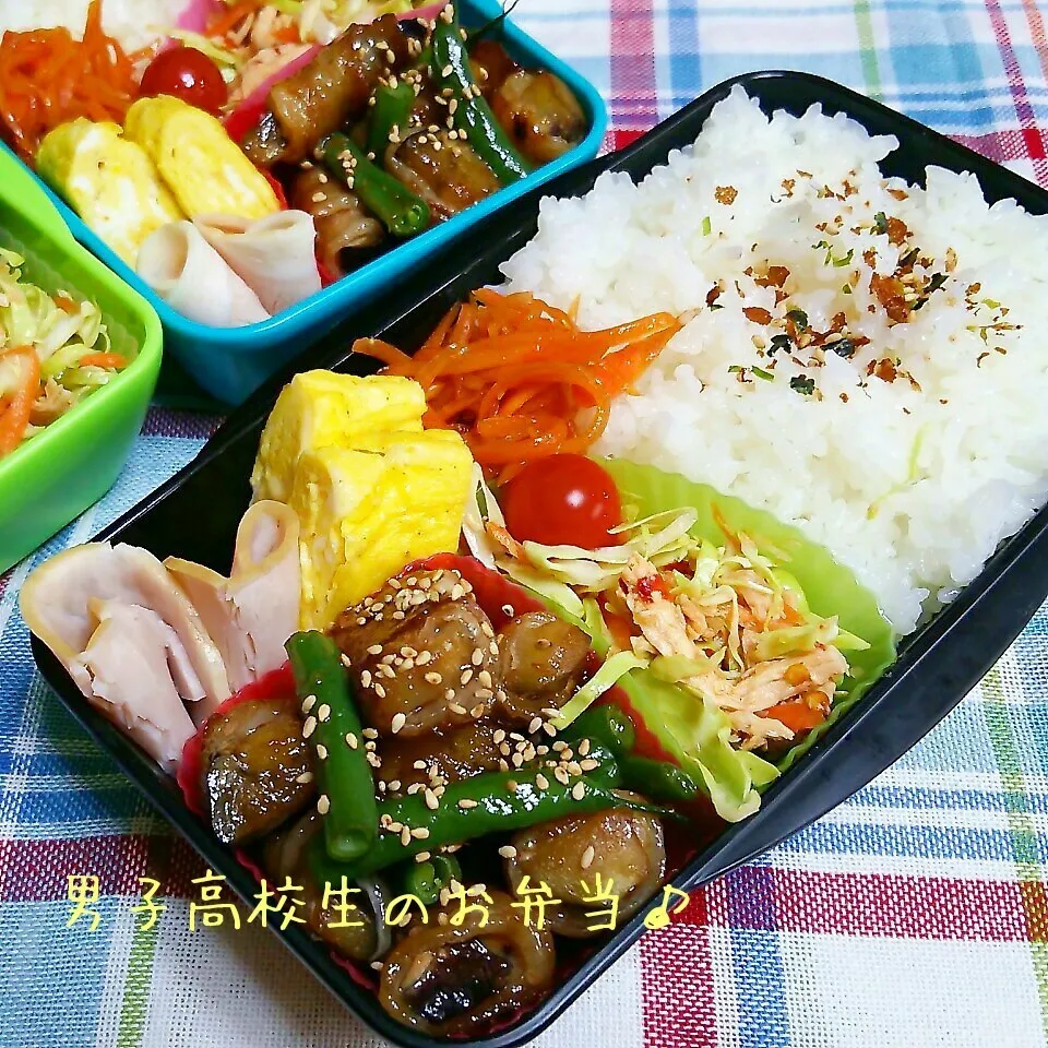 豚バラと茄子の甘辛炒め弁当♪|ちびたまさん