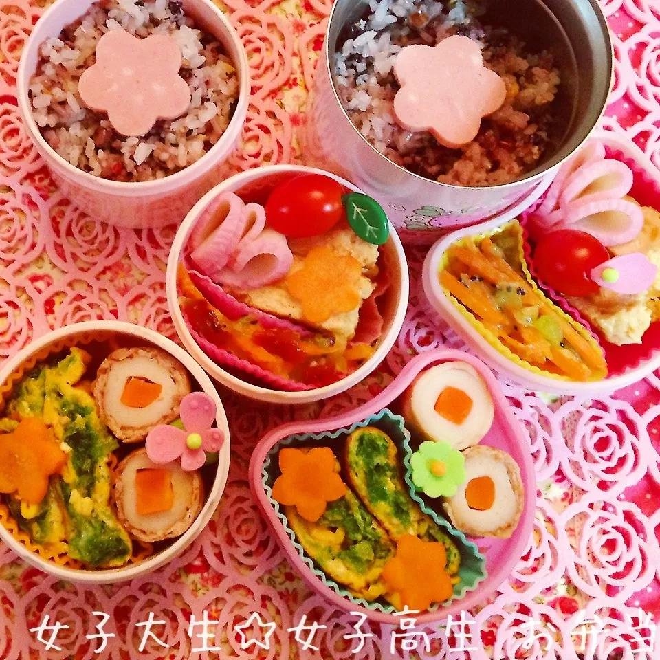 Snapdishの料理写真:女子大生＆女子高生 お弁当|henryさん