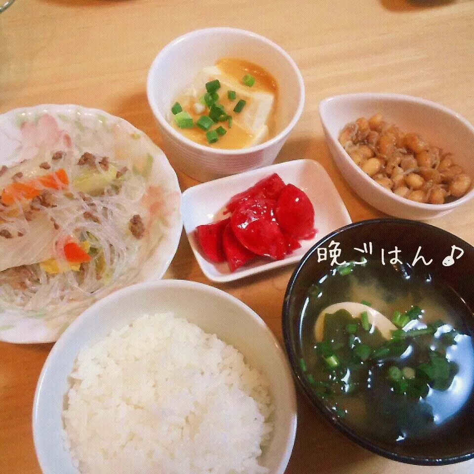 Snapdishの料理写真:こむぎ家の晩ご飯（4月11日）|こむぎさん