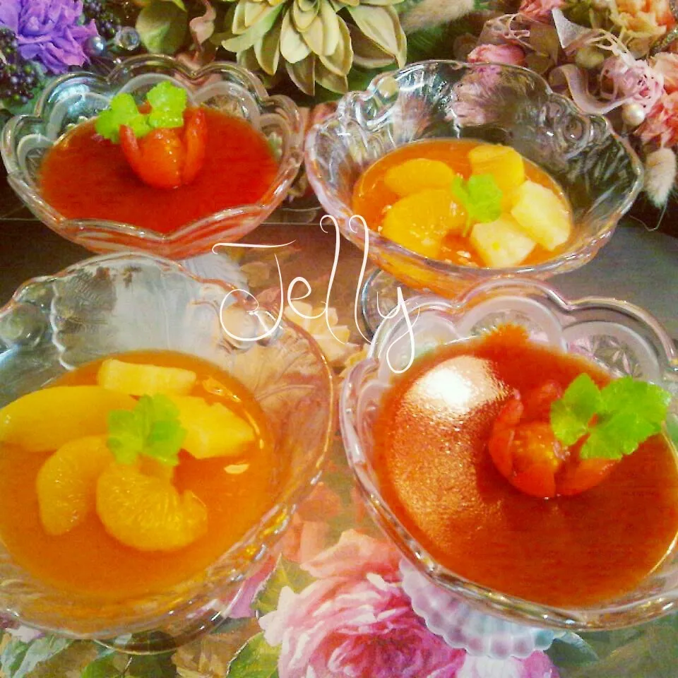 Snapdishの料理写真:fruits jelly♪|henryさん