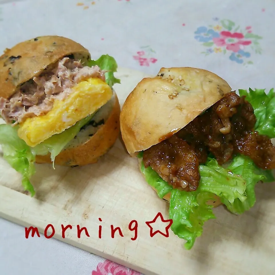 焼き肉バーガー♪|ちびたまさん