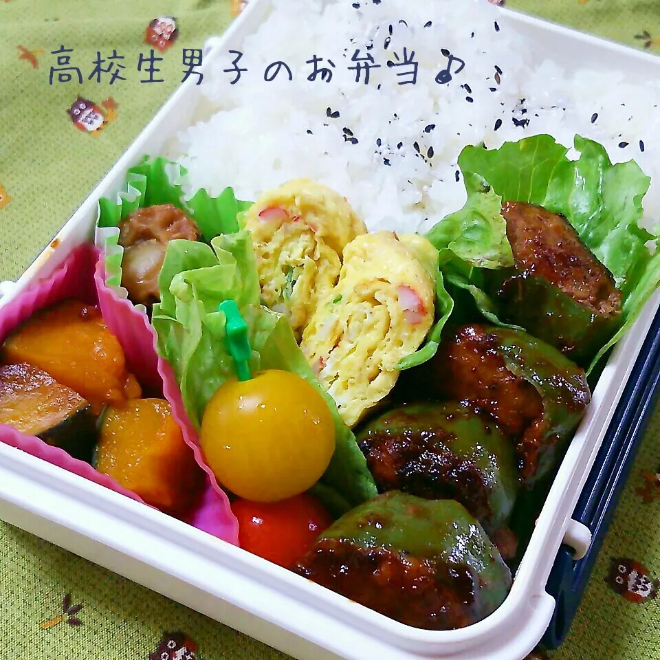 ピーマンの肉詰め弁当♪|ちびたまさん