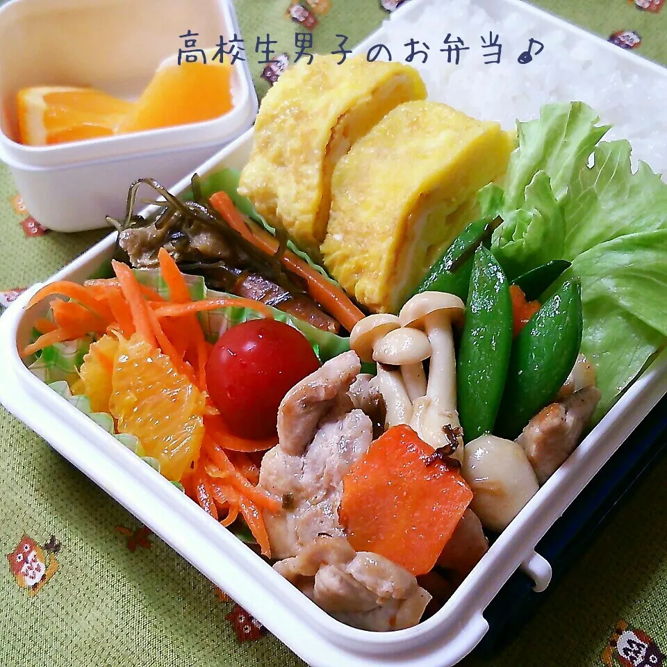 Snapdishの料理写真:豚肉塩昆布炒め弁当♪|ちびたまさん