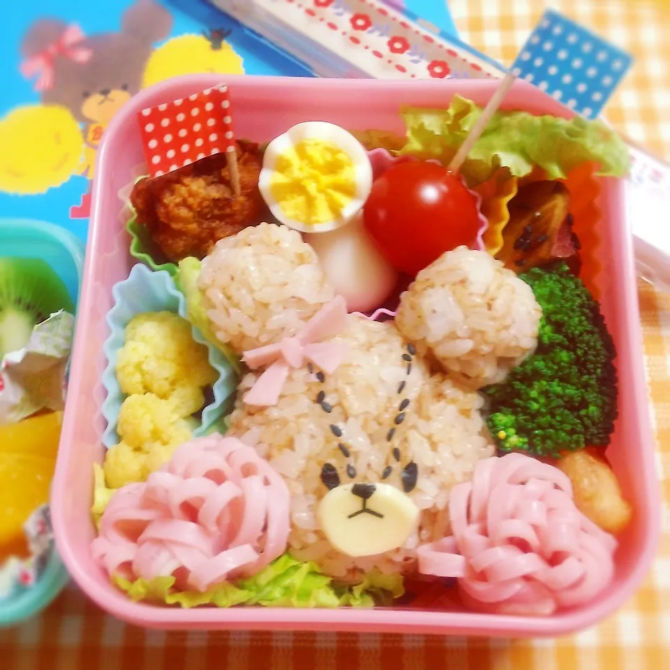 ♡くまのがっこう ジャッキー弁当♡|こはるんママさん