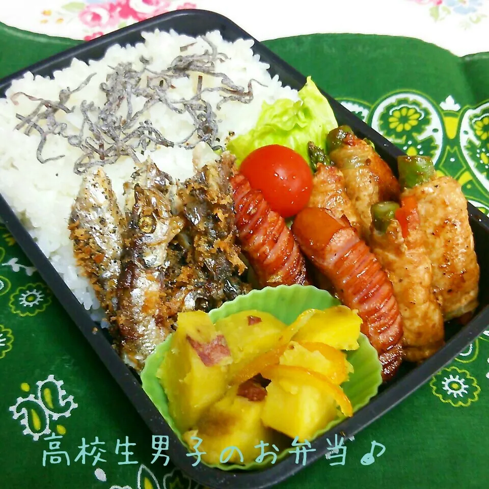 Snapdishの料理写真:アスパラ肉巻き弁当♪|ちびたまさん