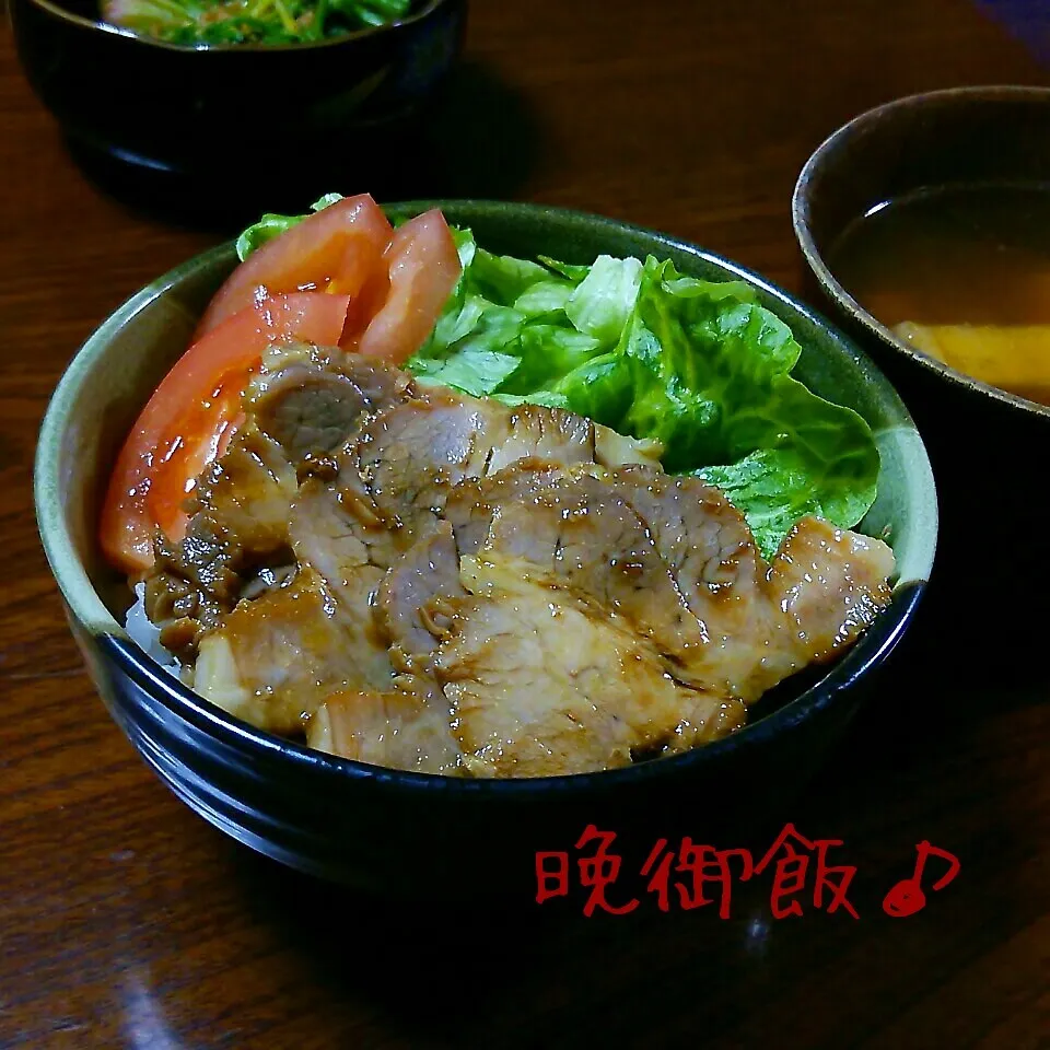 Snapdishの料理写真:チャーシュー丼♪|ちびたまさん