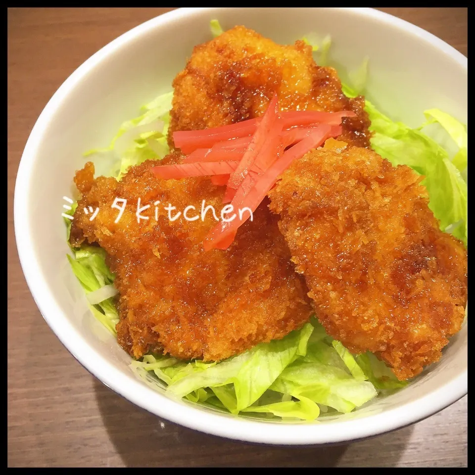 Snapdishの料理写真:甘辛ダレのチキンカツ丼|ミッタさん