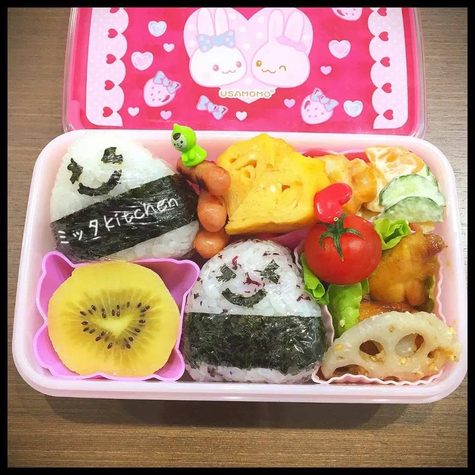 園児弁当。キウイの中がハート♡|ミッタさん