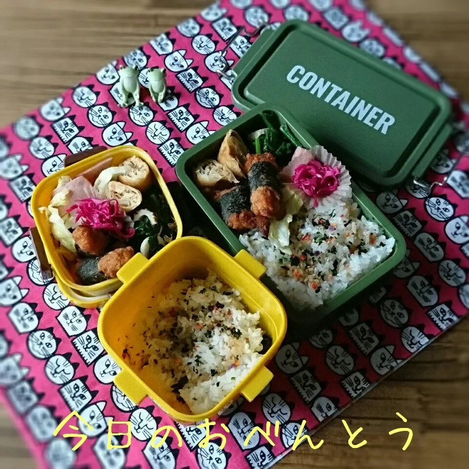 Snapdishの料理写真:息子弁当・おっと弁当 5/23|ふ〜たん**さん