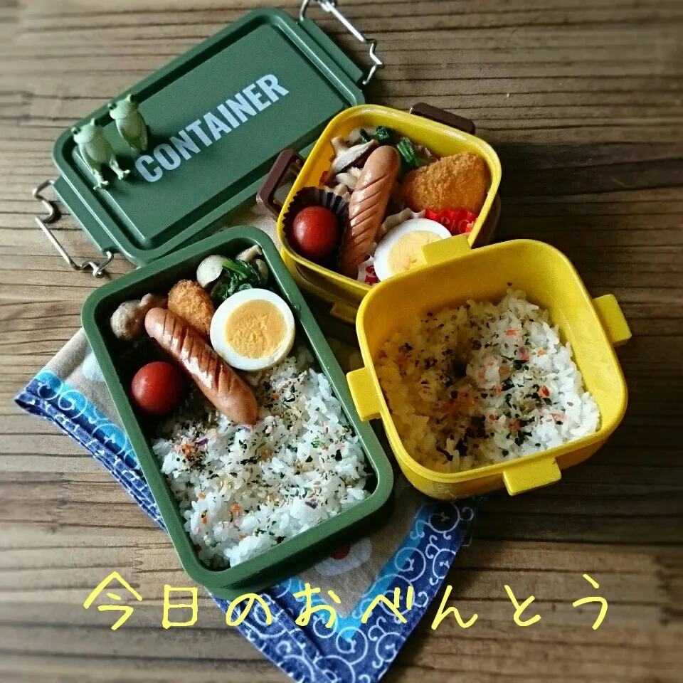 Snapdishの料理写真:息子弁当・おっと弁当 5/7|ふ〜たん**さん