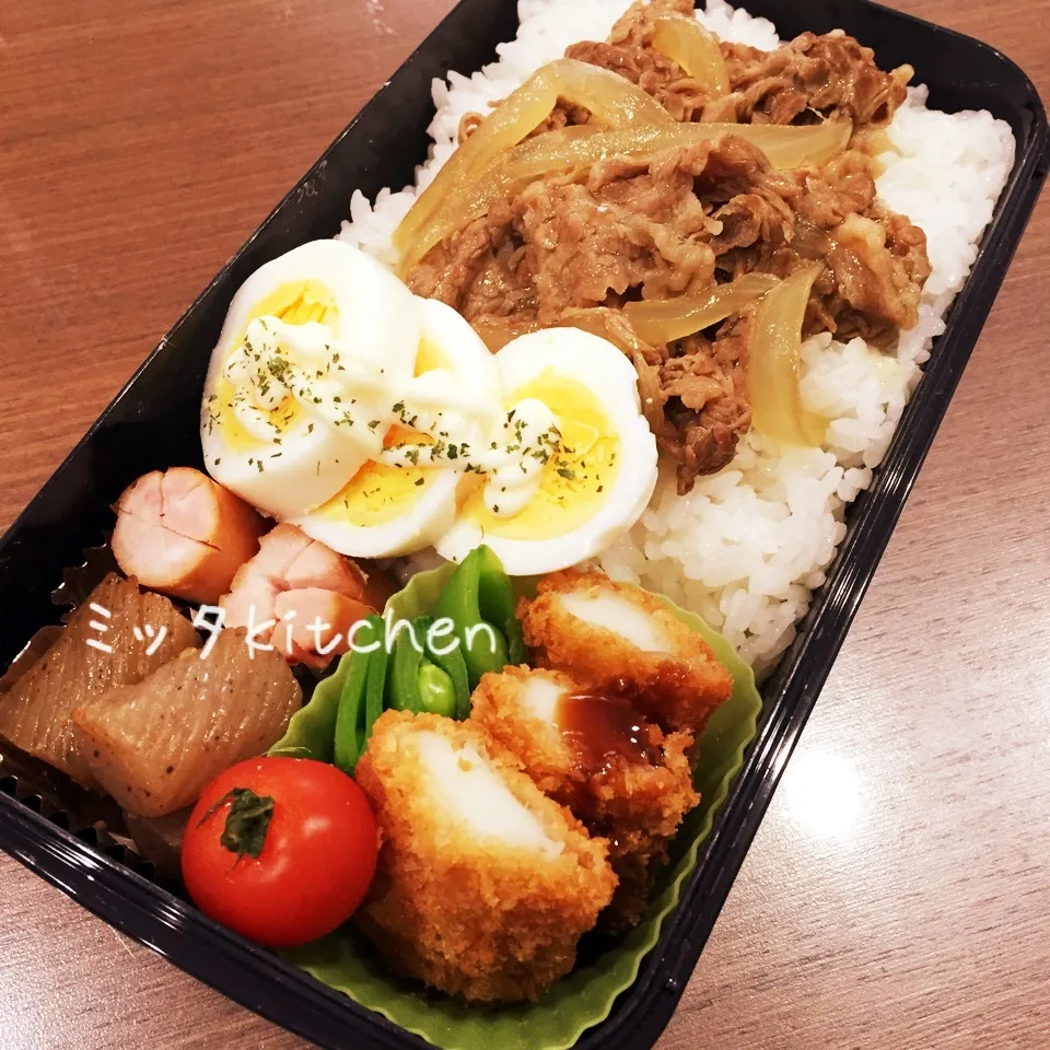 Snapdishの料理写真:パパ弁。牛丼！|ミッタさん