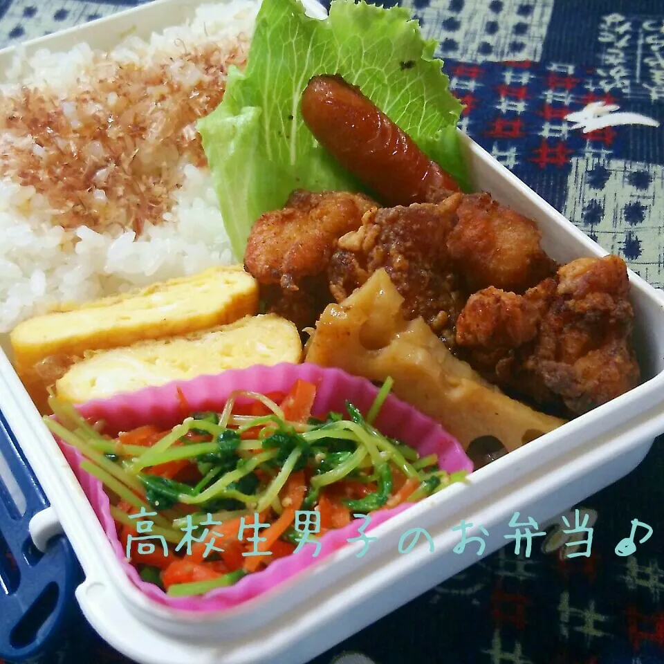 鳥唐揚げ弁当♪|ちびたまさん