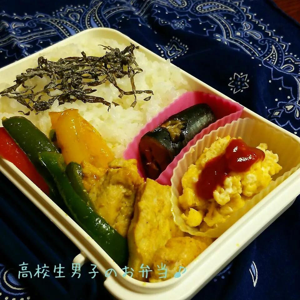 鶏肉のカレーソテー弁当♪|ちびたまさん