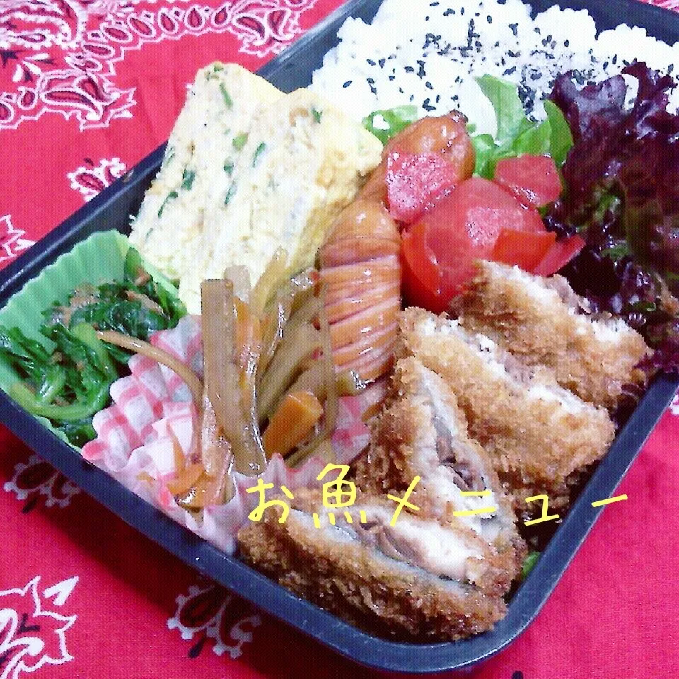 サンマのフライ弁当♪|ちびたまさん