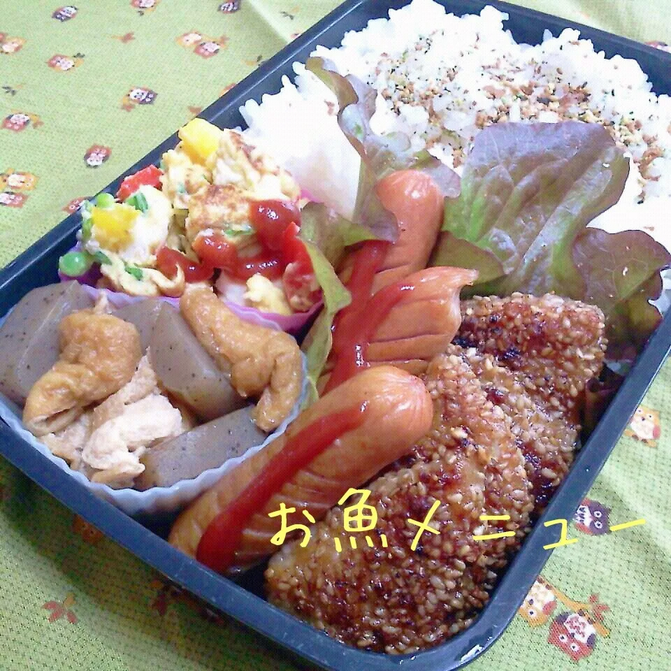 メカジキのゴマ焼き弁当♪|ちびたまさん