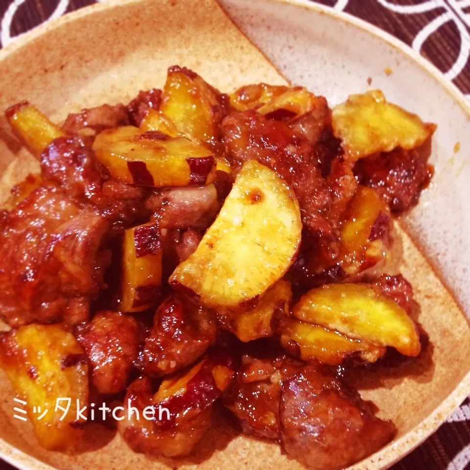 レバーとサツマイモの甘辛|ミッタさん