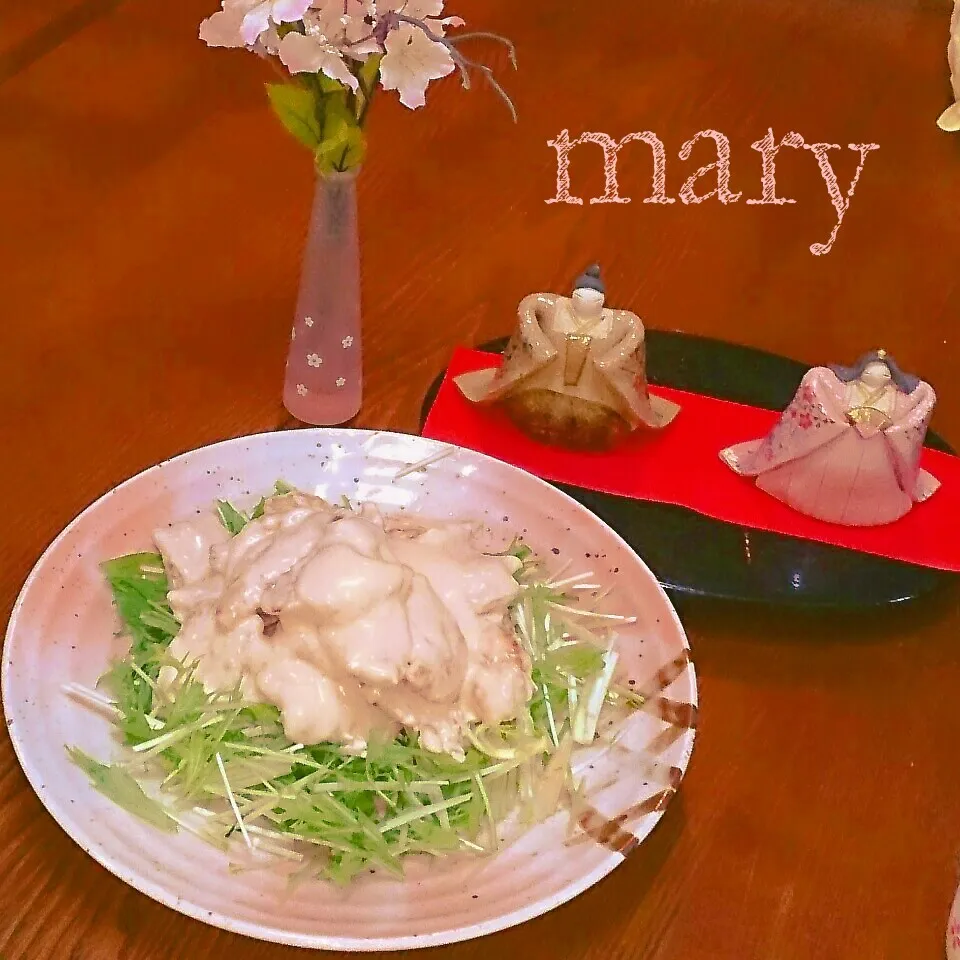 鶏胸肉のヨーグルトマヨソース和え♡|maryさん