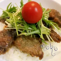 Snapdishの料理写真:お肉と間違えちゃう♥マグロの血合い丼♥|mokomamaさん