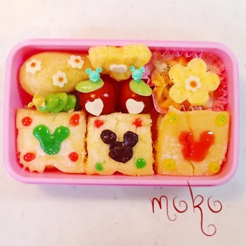 年長女子お弁当♥︎ミッキーフレンチトースト♥︎|mokomamaさん